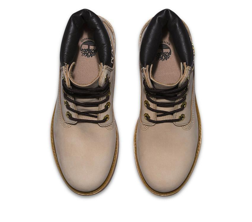 Timberland Womens 6-Inch Premium Waterproof Boot Light Beige Nubuck