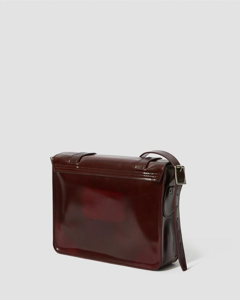 Dr. Martens 11" Vegan Satchel - Cherry Red Cambridge Brush