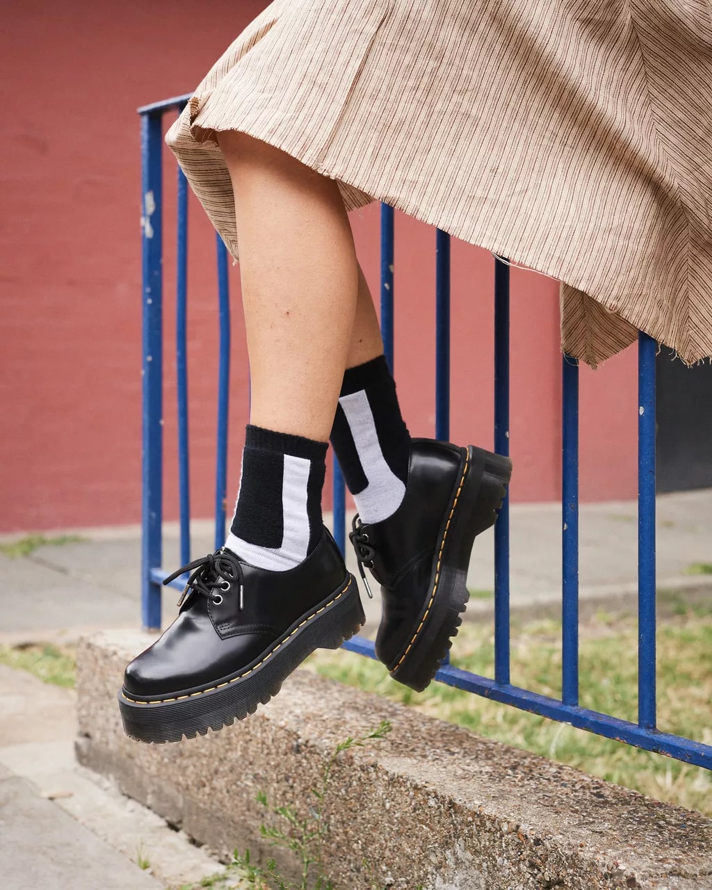 Dr Martens Double Doc Organic Cotton Socks Black / White