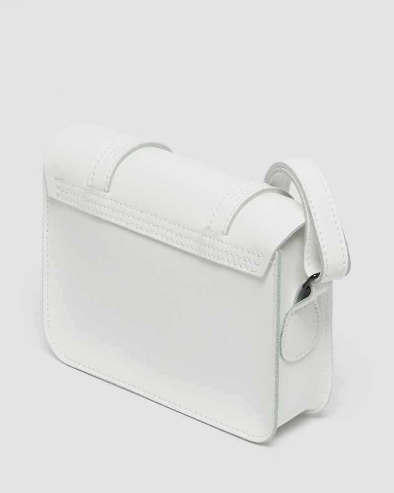 Dr Martens 7" Leather Satchel - White Smooth & White Kiev