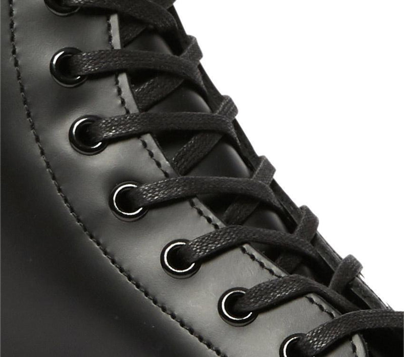 Dr. Martens 140CM Flat Waxed Laces (8-10 Eye) Black