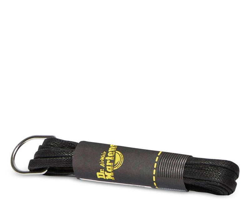 Dr. Martens 140CM Flat Waxed Laces (8-10 Eye) Black
