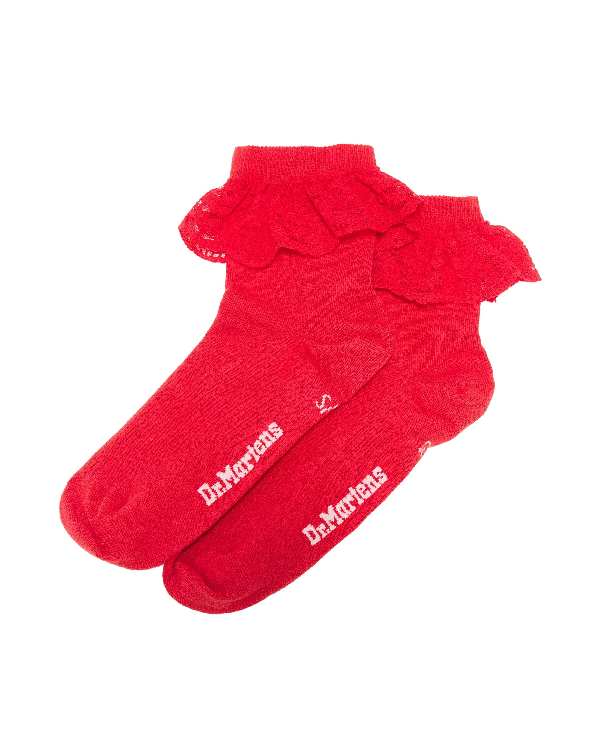 Dr. Martens Frill Socks - DMs Red Organic Cotton Blend