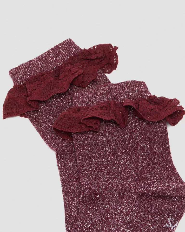 Dr. Martens Frill Sock Organic Cotton Blend - Cherry Red