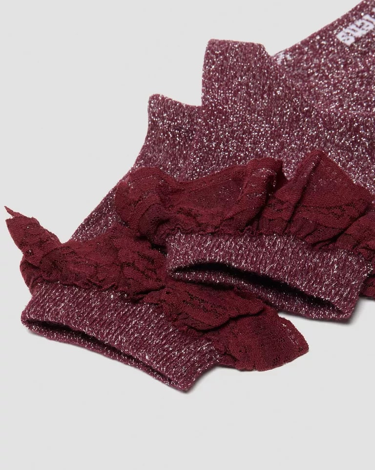 Dr. Martens Frill Sock Organic Cotton Blend - Cherry Red