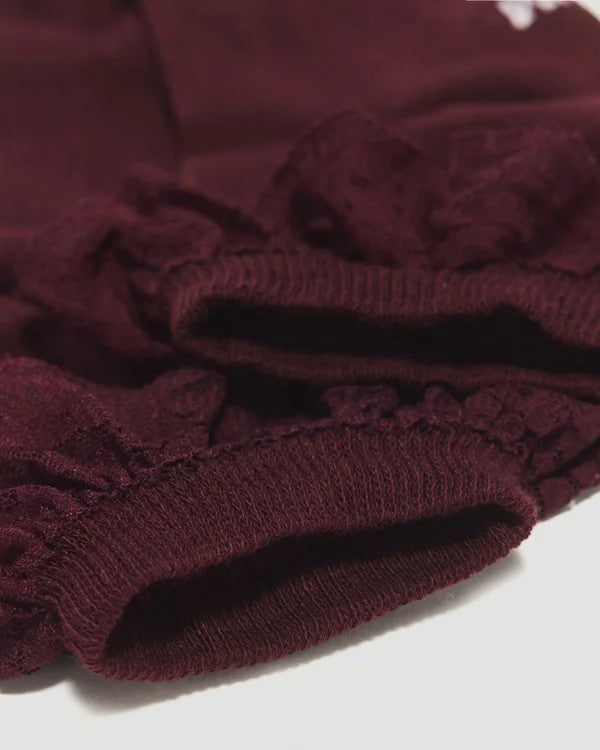 Dr. Martens Frill Sock Organic Cotton Blend - Burgundy