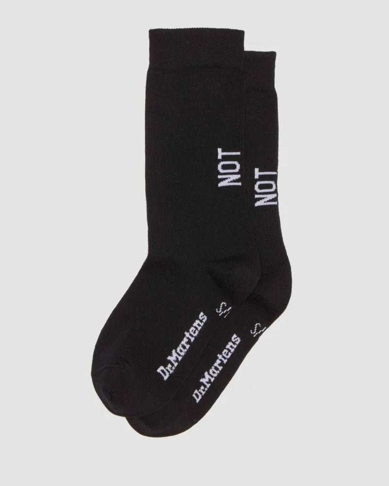 Dr. Martens Not Ordinary Logo Sock Organic Cotton Blend - Black