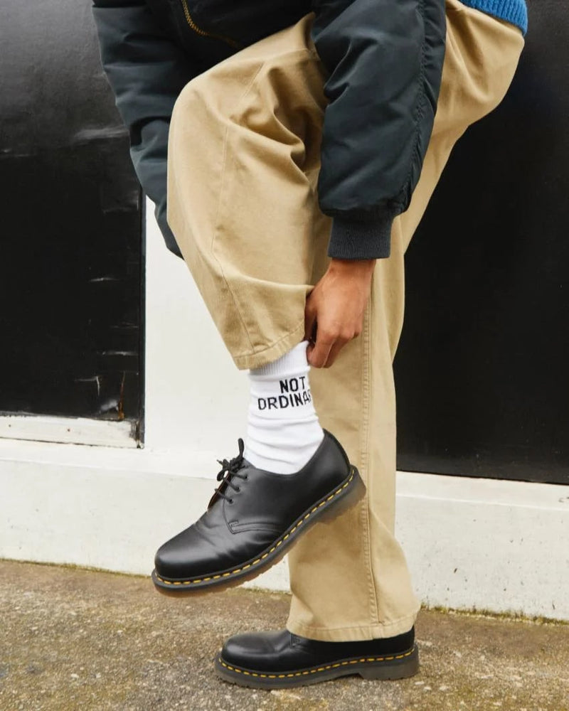 Dr. Martens Not Ordinary Logo Sock Organic Cotton Blend - White