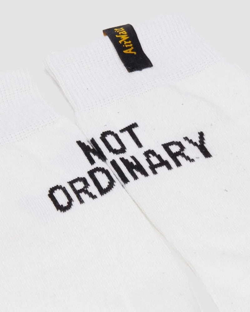 Dr. Martens Not Ordinary Logo Sock Organic Cotton Blend - White