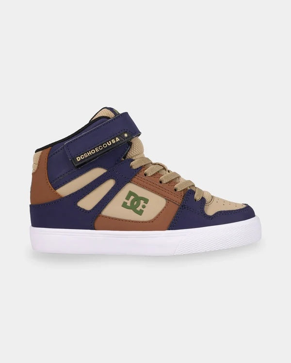 DC Boys Pure High-Top EV - Navy/Brown/Tan