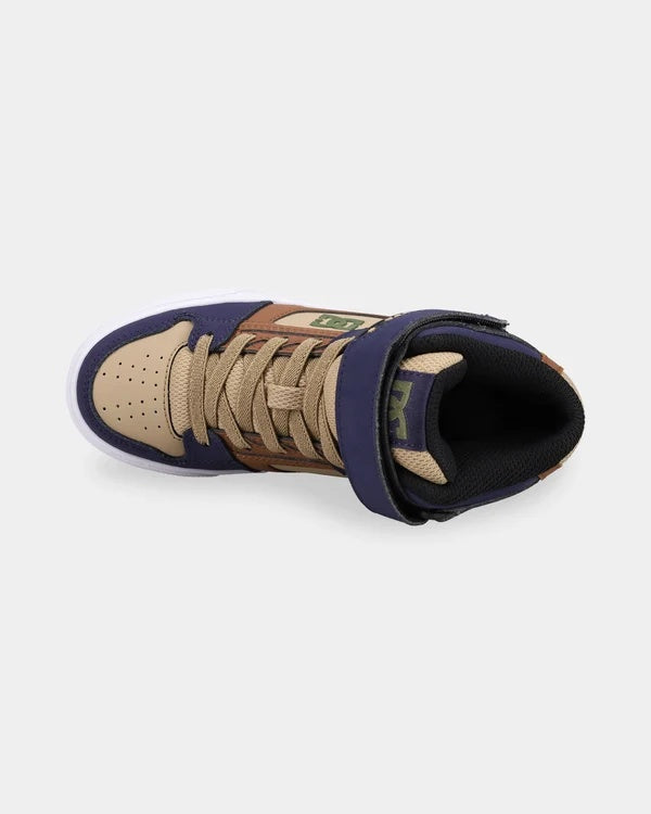 DC Boys Pure High-Top EV - Navy/Brown/Tan