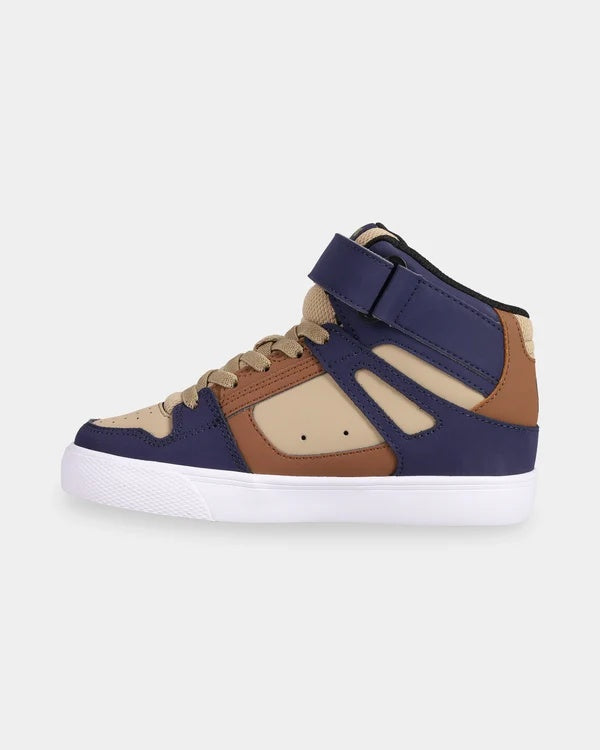 DC Boys Pure High-Top EV - Navy/Brown/Tan
