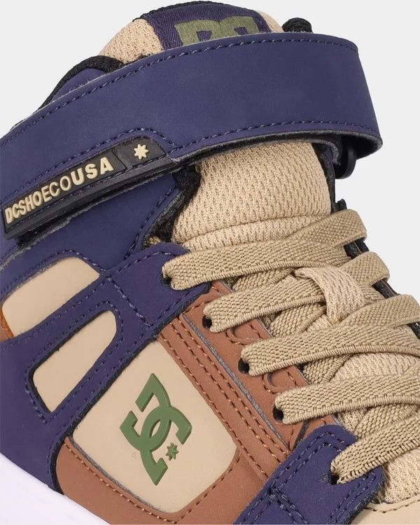 DC Boys Pure High-Top EV - Navy/Brown/Tan