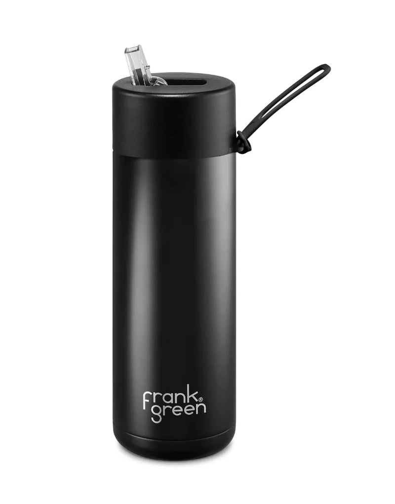 Frank Green Midnight Ceramic Reusable Bottle with Straw Lid 595mL (20oz)