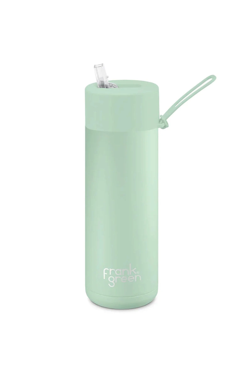 Frank Green Mint Gelato Ceramic Reusable Bottle with Straw Lid 595mL (20oz)
