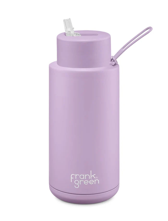 Frank Green Lilac Haze Ceramic Reusable Bottle with Straw Lid 1,000ml (34oz)