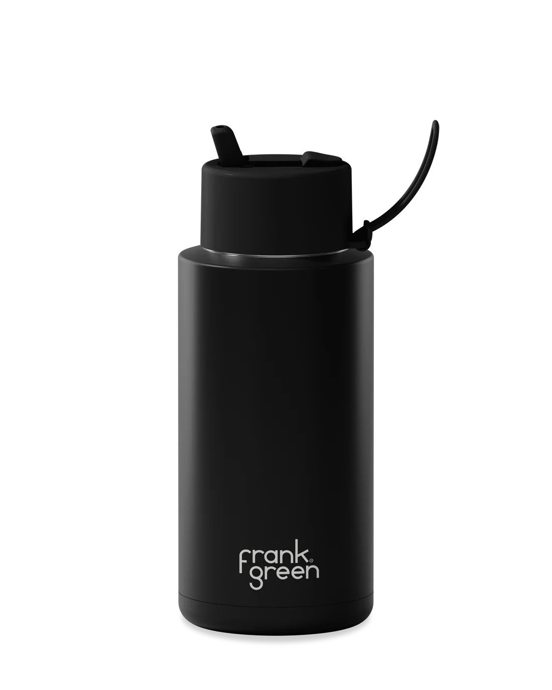 Frank Green Midnight Ceramic Reusable Bottle with Flip Straw Lid 1000ml (34oz)