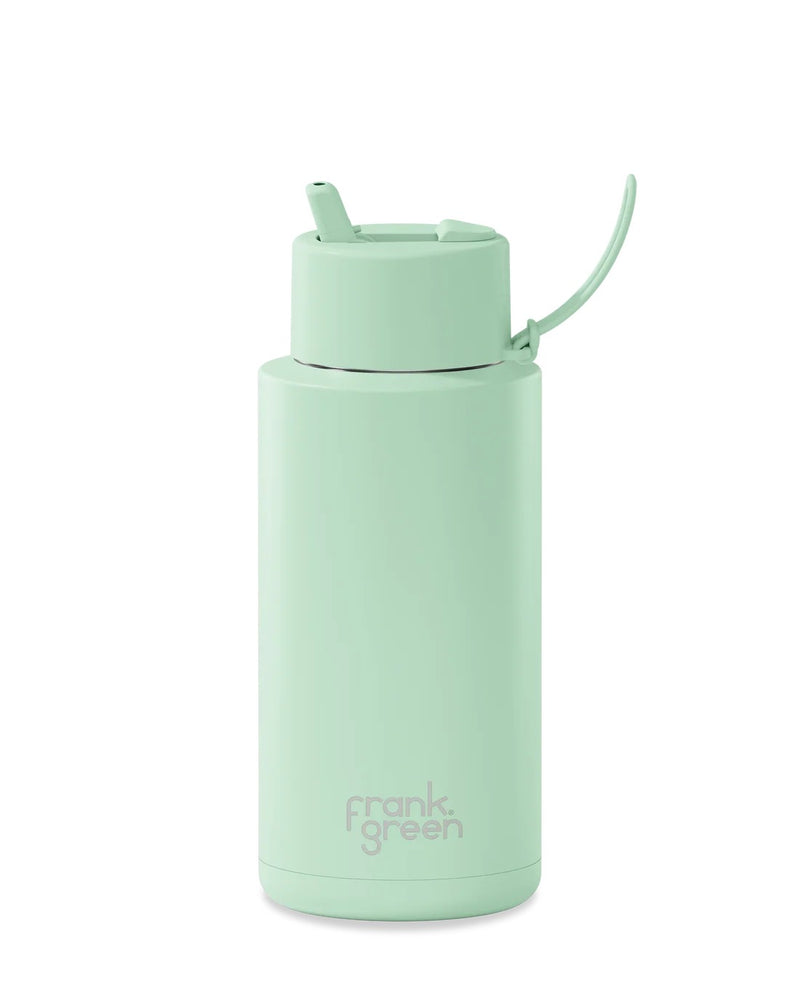 Frank Green Mint Gelato Ceramic Reusable Bottle with Flip Straw Lid 1000ml (34oz)