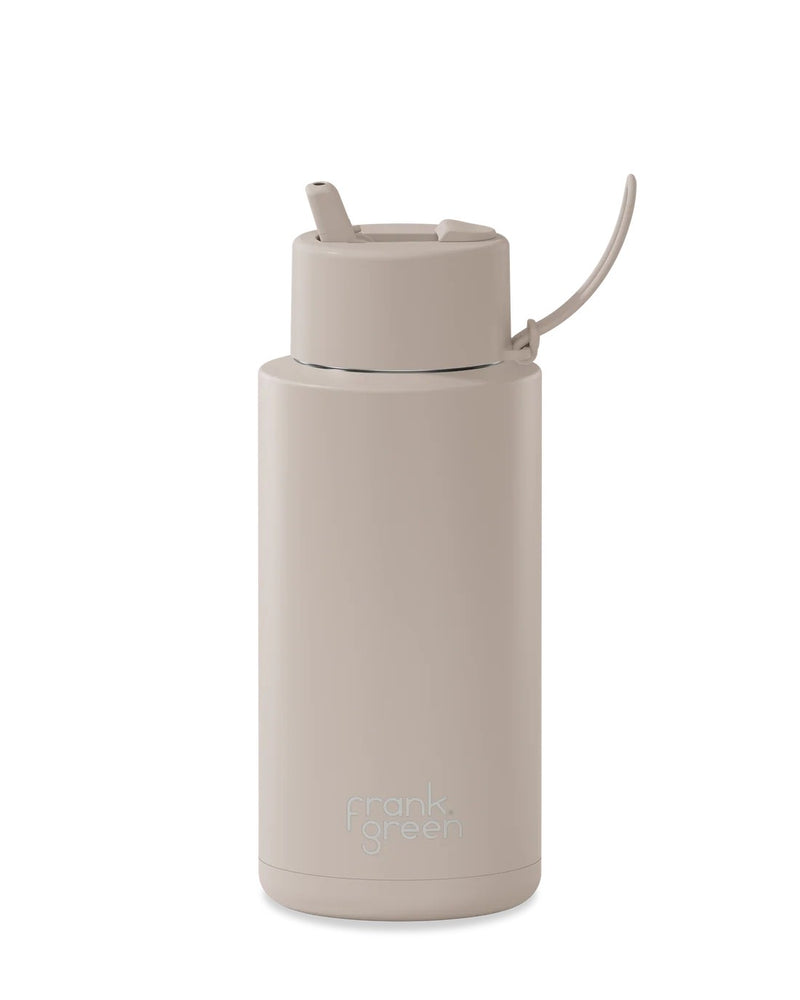 Frank Green Moon Dust Ceramic Reusable Bottle with Flip Straw Lid 1000ml (34oz)