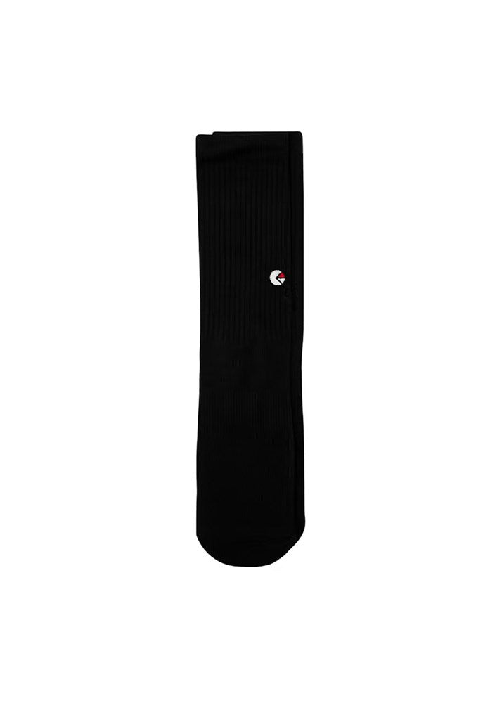 Ethika Boys Black Crew Sock - White Logo