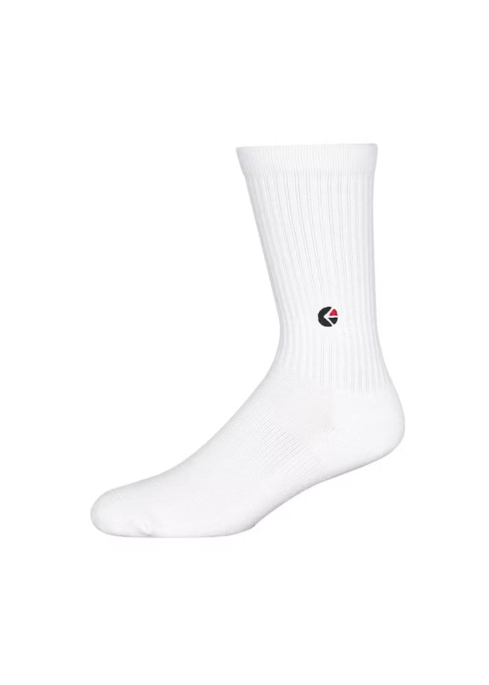 Ethika Boys White Crew Sock - Black Logo