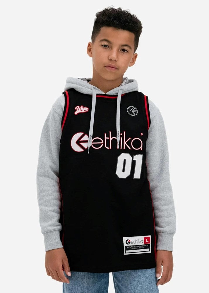 Ethika Boys Familie Basketball Jersey Black