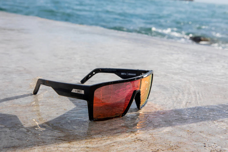 Unit Command Polarised Sunglasses - Black / Purple / Orange