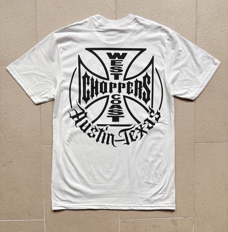 West Coast Choppers Circle Cross Tee - White