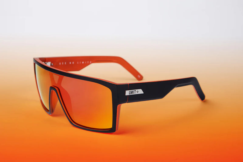 Unit Command Polarised Sunglasses - Matte Black / Orange