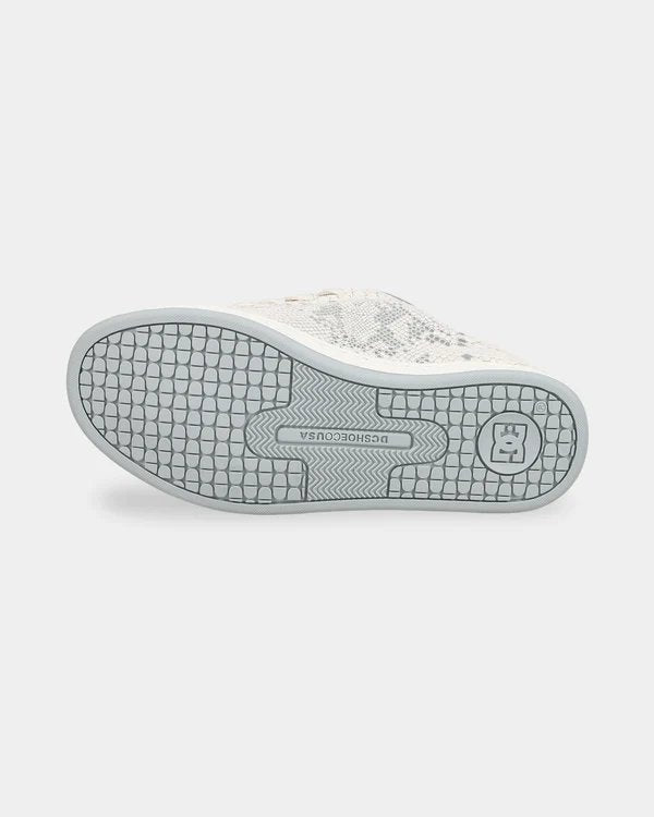 DC Womens Court Graffik - Lily White/Grey/Metallic Silver