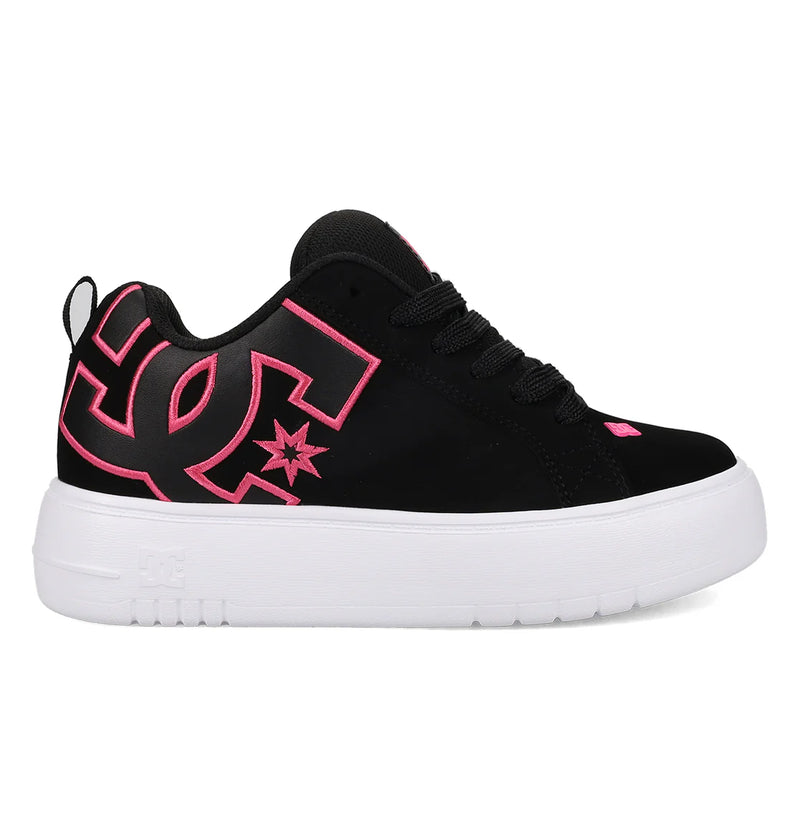DC Court Graffik Platform - Black/Pink