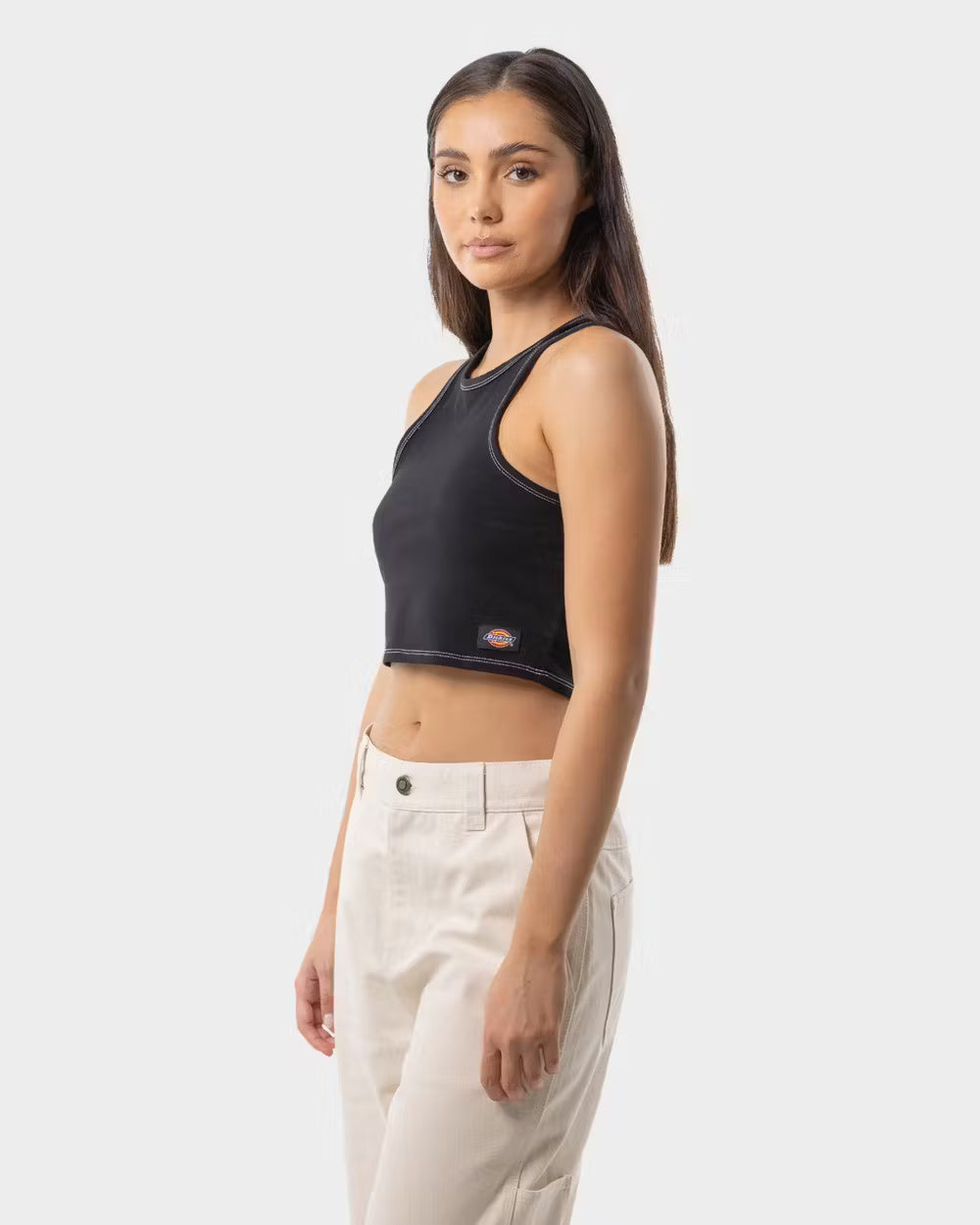 Dickies Classic Logo Racer Front Crop Tank