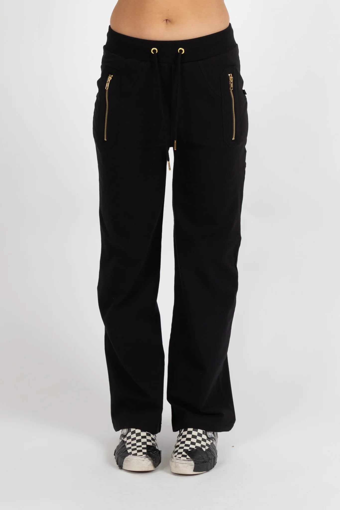 Federation Loose Leg Escape Trackies - Black/Gold