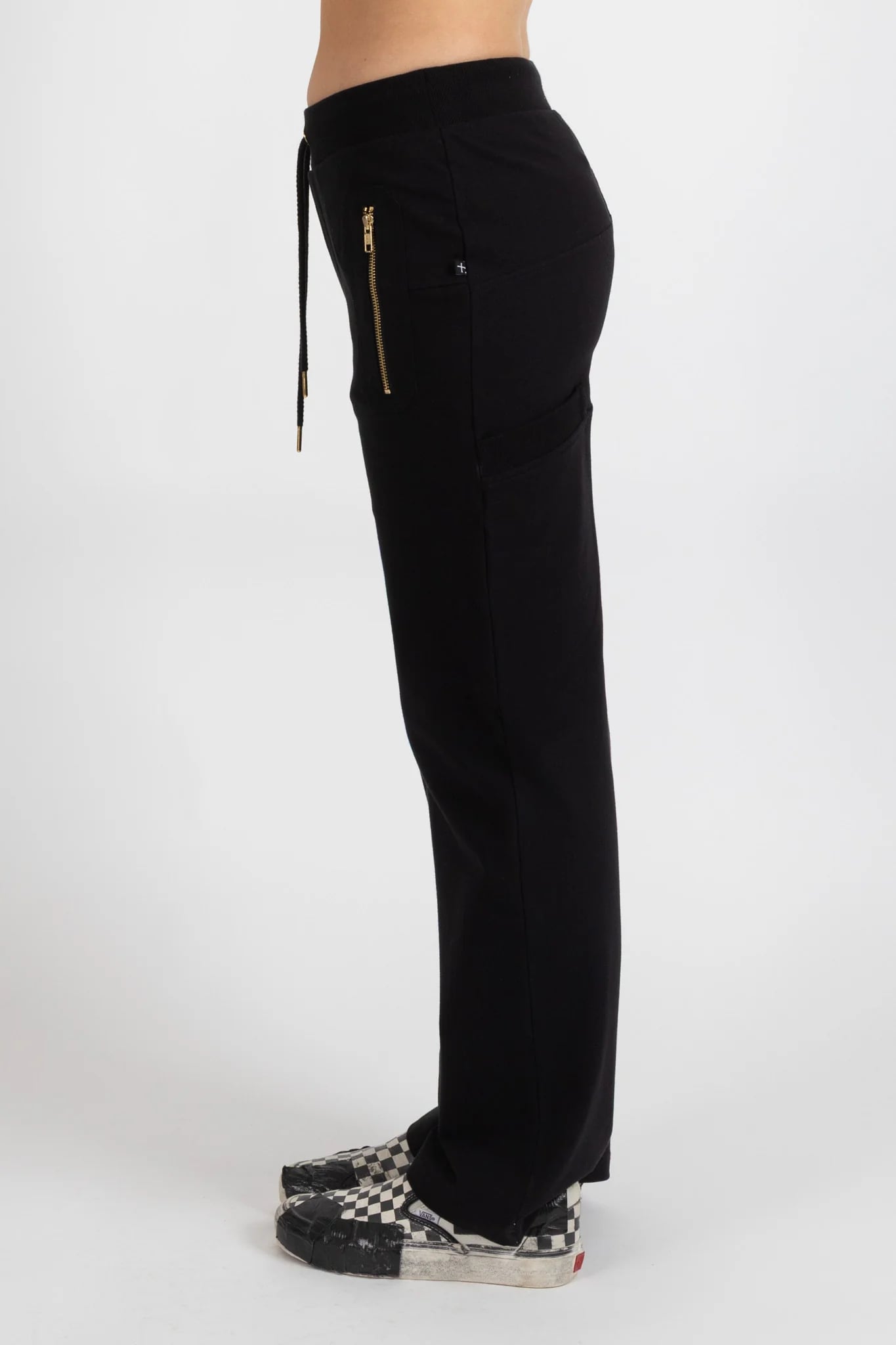 Federation Loose Leg Escape Trackies - Black/Gold