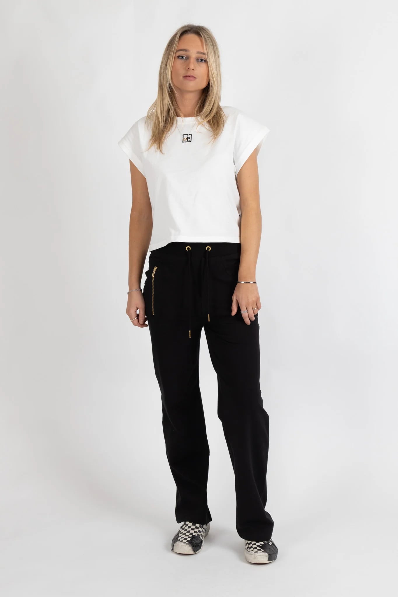 Federation Loose Leg Escape Trackies - Black/Gold