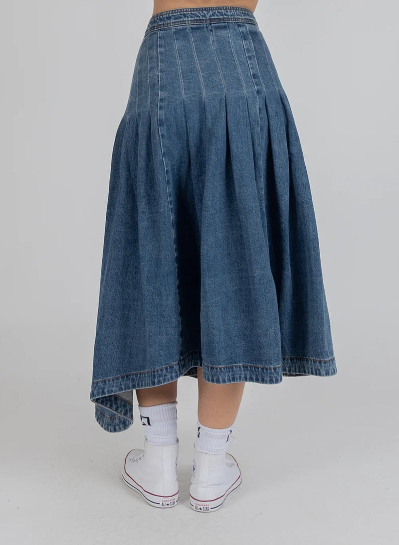 Federation Present Skirt - Washed Blue