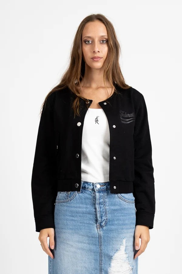 Federation Coco Jacket - Lil Fed Swoosh - Black