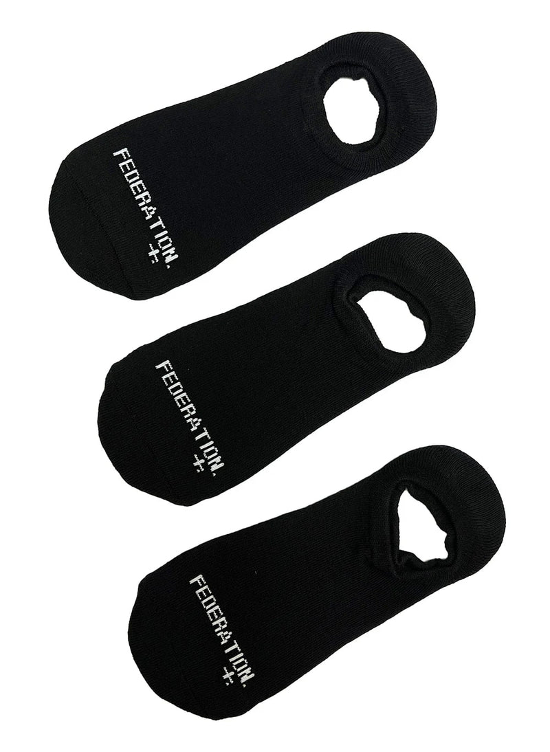 Federation Secret Socks 3 Pack - Black