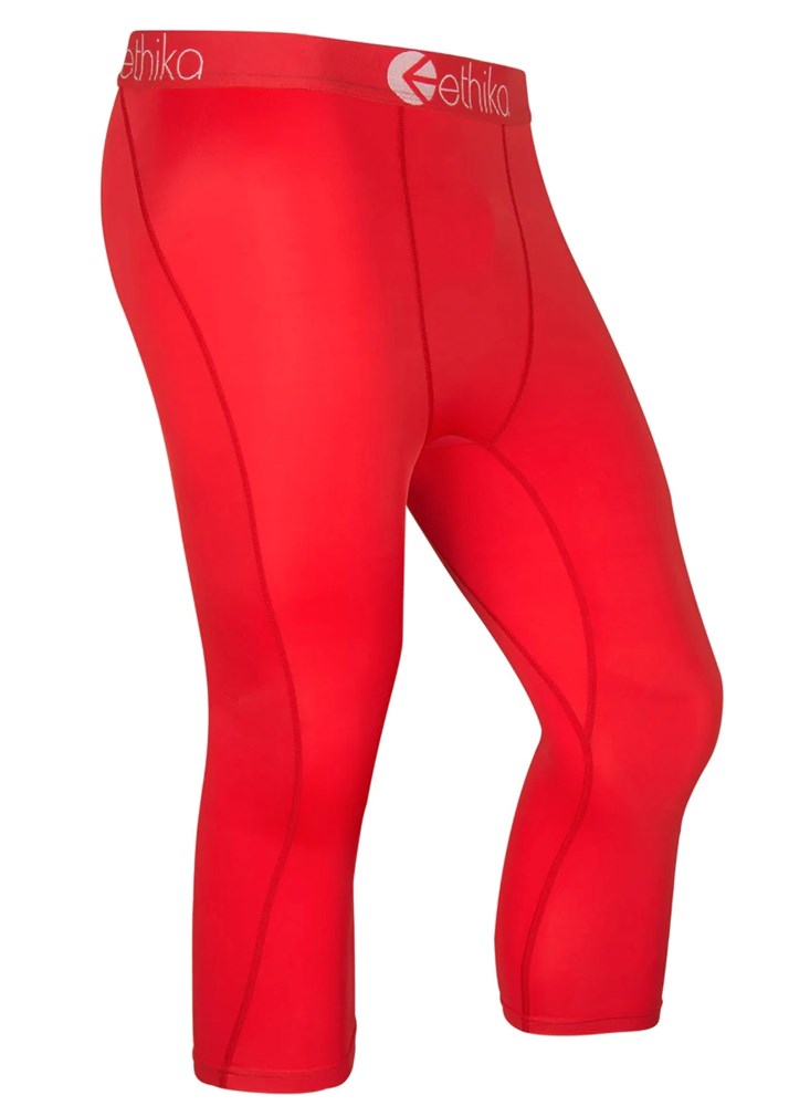 Ethika Mens Subzero 3/4 Tight Neon Red