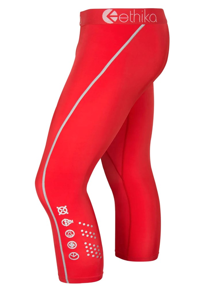Ethika Mens Subzero 3/4 Tight Neon Red