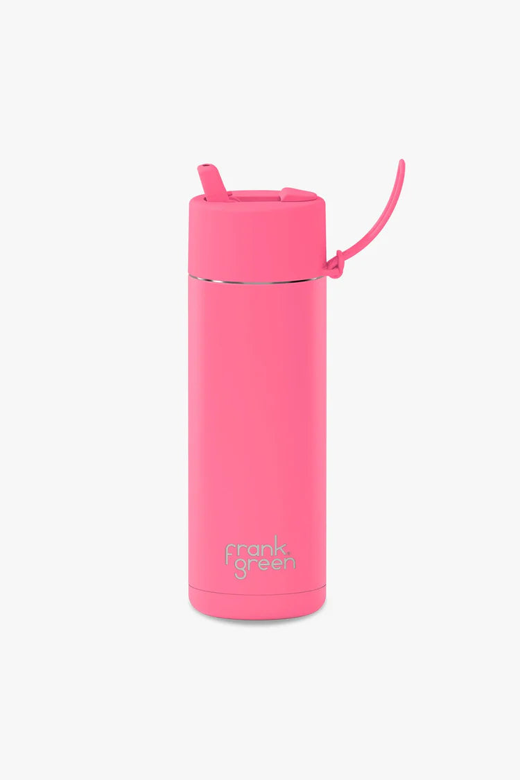 Frank Green Bubblegum Blast Ceramic Reusable Bottle With Flip Straw Lid 595ml (20oz)