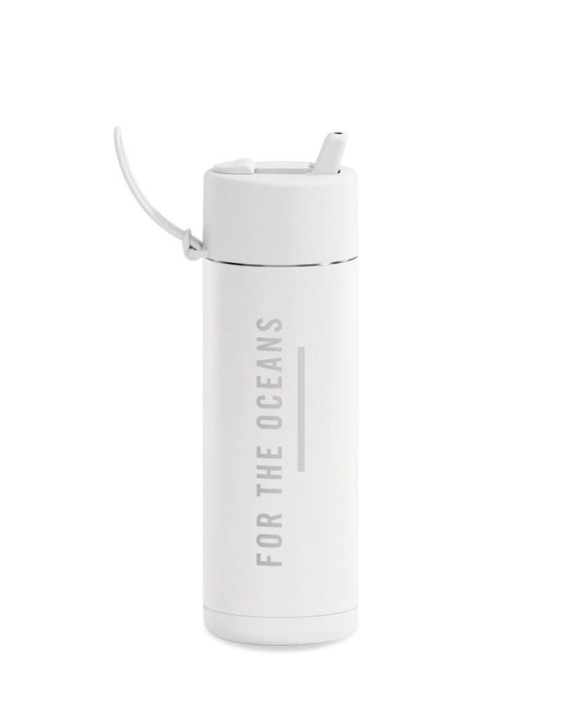 Frank Green Parley Reusable Bottle Cloud with Flip Straw Lid 595ml (20oz)