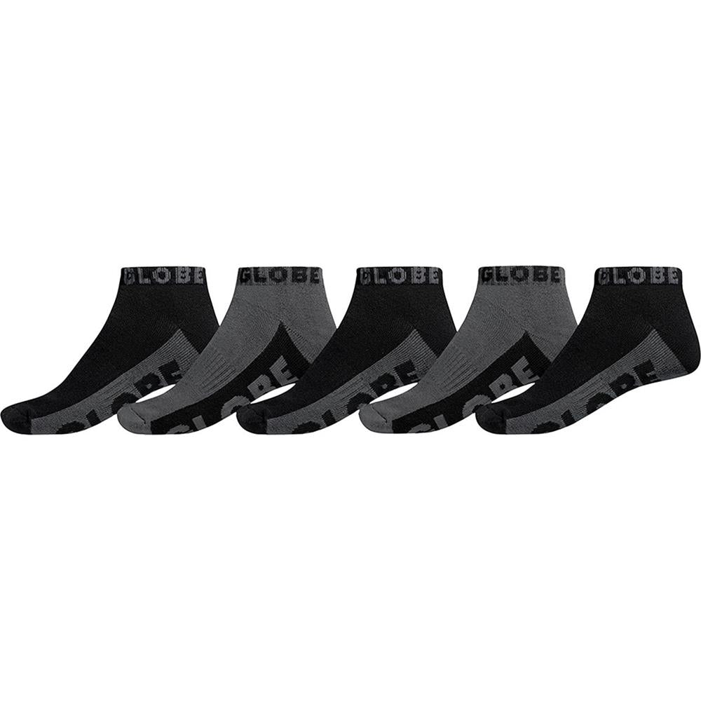 Globe Black/Grey Ankle Socks 5 Pack