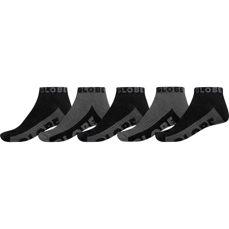Globe Black/Grey Ankle Socks 5 Pack
