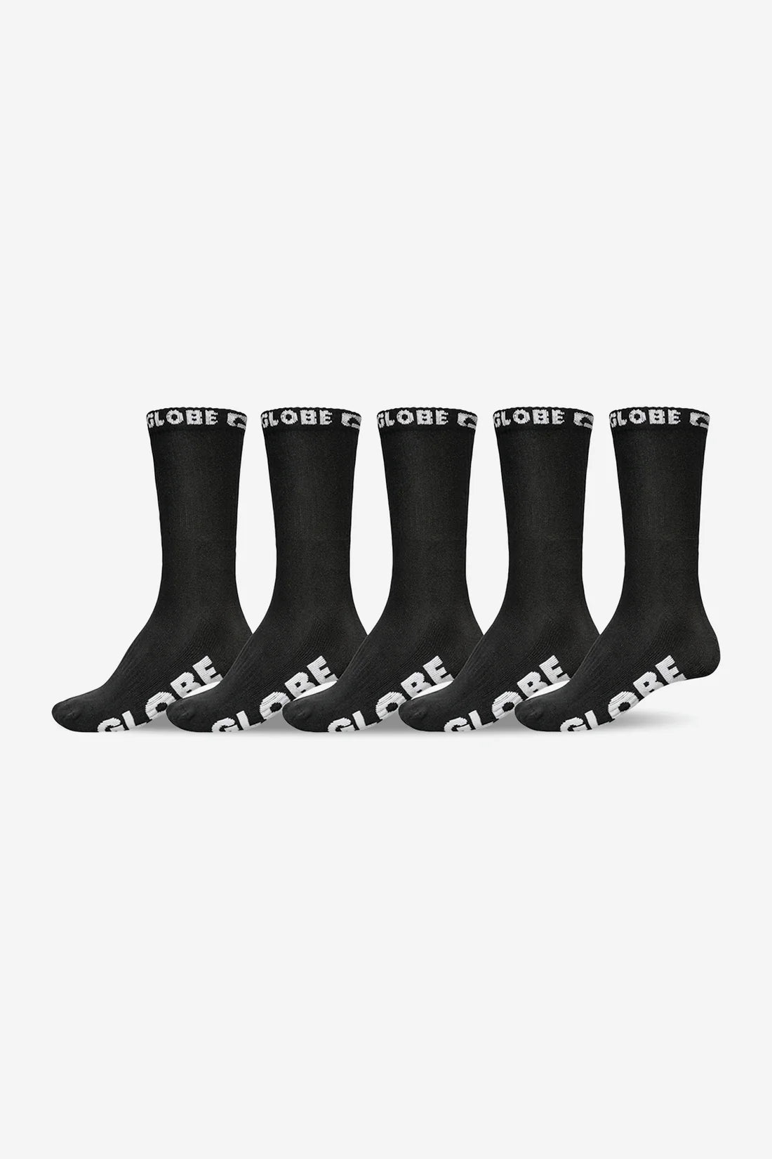 Globe Blackout Quarter Crew Sock 5 Pack