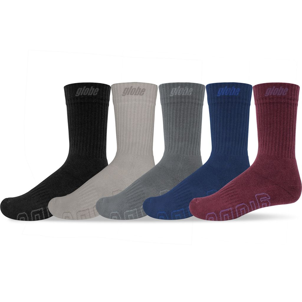 Globe Impact Hi Crew Socks 5 Pack