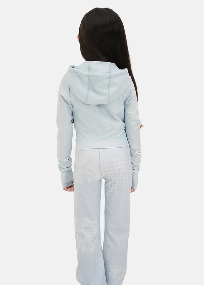 Ethika Girls Fitted Ice Paisley Crop Zip Pullover