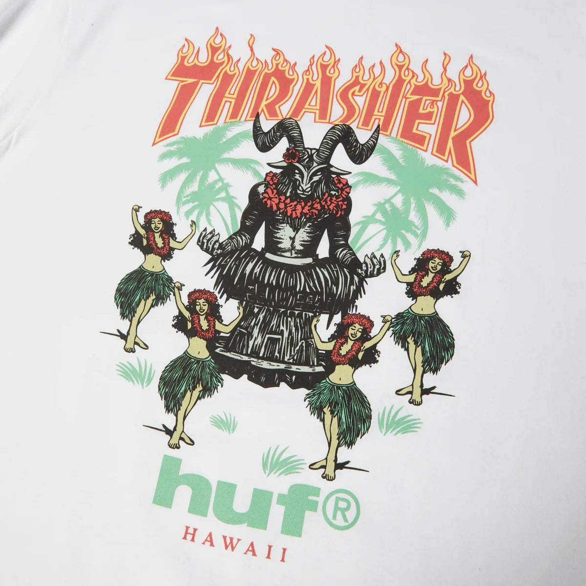 Huf X Thrasher Goat Luau Tee - White
