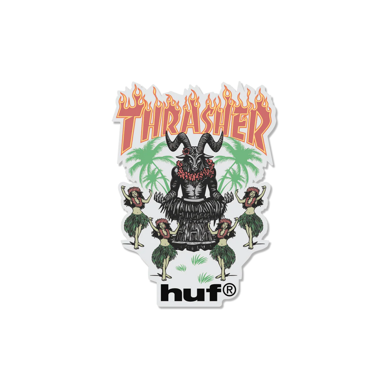 Huf X Thrasher Goat Luau Sticker