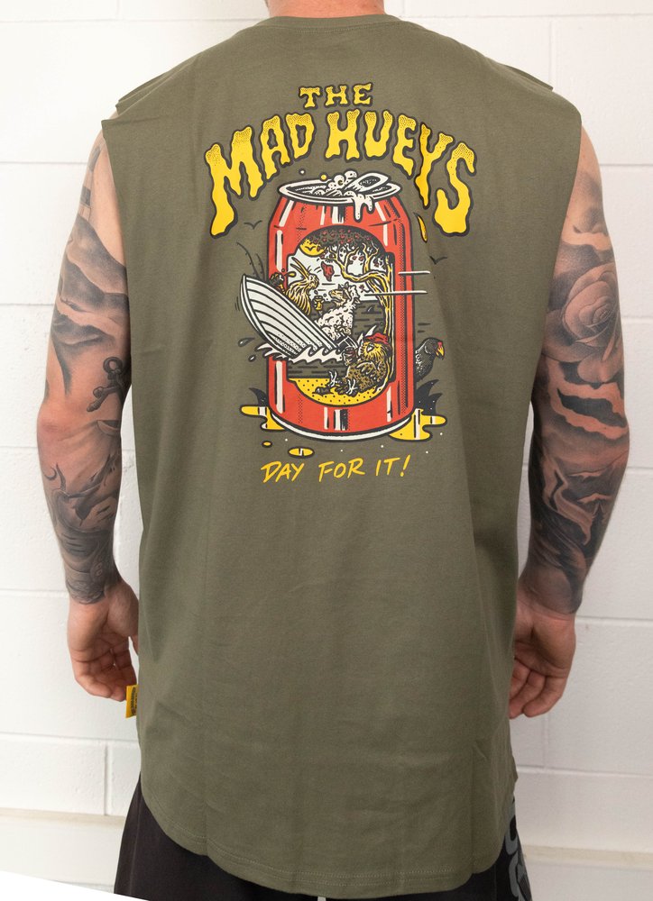 The Mad Hueys Tins and Tinnies NZ Muscle